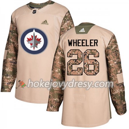 Pánské Hokejový Dres Winnipeg Jets Blake Wheeler 26 Adidas 2017-2018 Camo Veterans Day Practice Authentic